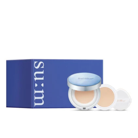Набор люкс тонального кушона Sum37 Water-full Mesh Cushion Glow 01 Light Beige 13+13g - фото №1
