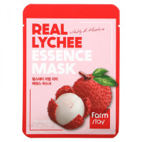 Тканинна маска для обличчя з личі FarmStay Real Lychee Essence Mask - фото №1