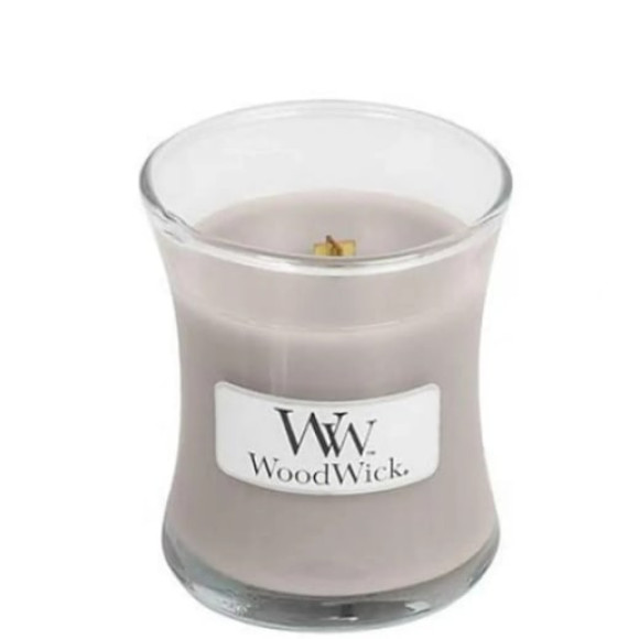 Ароматична свічка з ароматом кедра та тліючого вугілля Woodwick Mini Wood Smoke  - фото №1