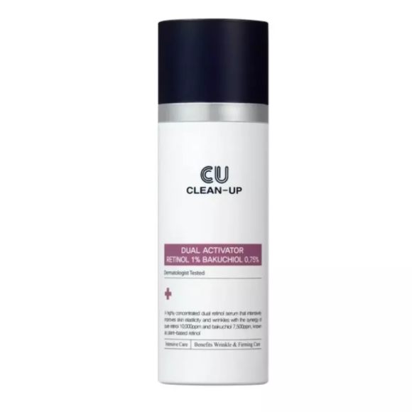 Сироватка з ретинолом 1% та бакучіолом 0,75% Cu Skin Clean-Up Dual Activator Retinol 1% Bakuchiol 0.75% 30 мл - фото №1