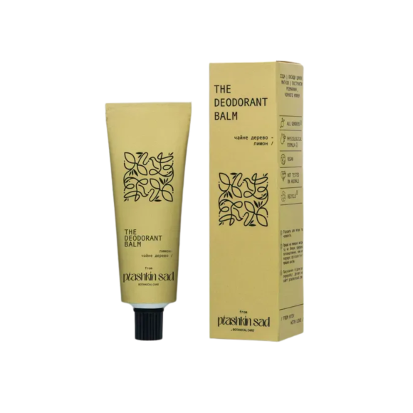 Натуральний бальзам-дезодорант by Ptashkin Sad THE DEODORANT BALM (чайне дерево-лимон) 50g - фото №1
