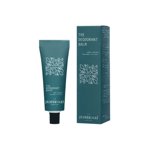 Натуральний бальзам-дезодорант by Ptashkin Sad THE DEODORANT BALM (чайне дерево-бергамот-літсея)  50g - фото №1