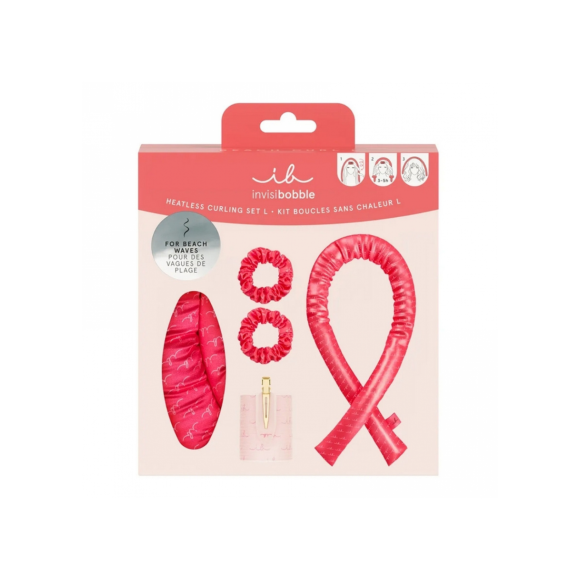 Подарунковий набір 2 резинки SPRUNCHIE 1 бігуді та 1 стрічка invisibobble GIFT SET Beach Curl L - фото №1