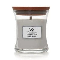 Ароматична свічка з ароматом лаванди і кипариса Woodwick Medium Lavender & Cedar  - фото №1