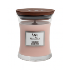 Ароматична свічка з ароматом троянди, кедра і мускусу Woodwick Mini Rosewood 85 г - фото №1
