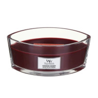 Ароматична свічка з ароматом бурбону, фруктів та деревини Woodwick Ellipse Elderberry Bourbon - фото №1