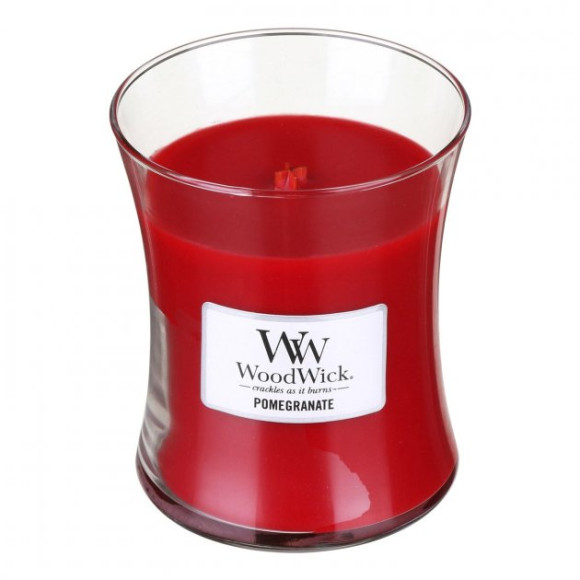 Ароматична свічка з ароматом гранату та смородини Woodwick Medium Pomegranate - фото №1