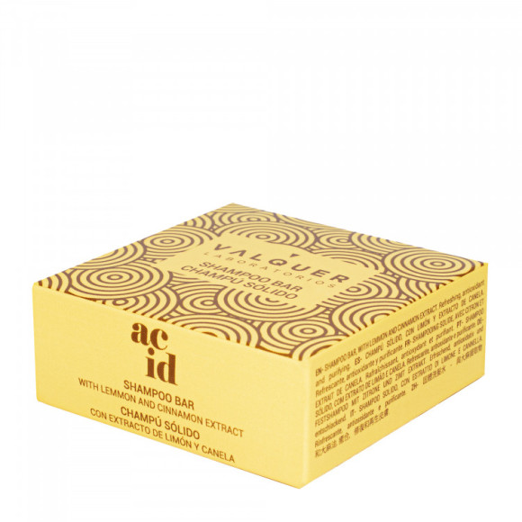 Твердий шампунь для всіх типів волосся з екстрактом лимона та кориці Valquer Acid Shampoo Bar with Lemon and Cinnamon Extract  - фото №1