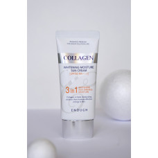 Сонцезахисний крем для обличчя з морським колагеном Enough Collagen 3in1 Whitening Moisture Sun Cream SPF 50 - фото №1