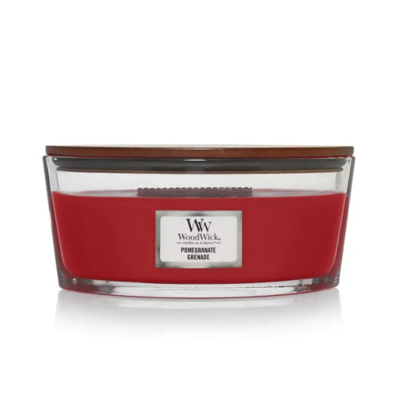 Ароматична свічка з ароматом гранату та смородини Woodwick Ellipse Pomegranate 453 г - фото №1