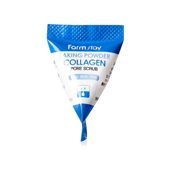 Содовий скраб для обличчя з колагеном FarmStay Baking Powder Collagen Pore Scrub - фото №1