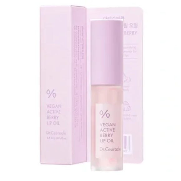 Олійка-блиск для губ з ресвератолом та екстрактом журавлини Dr. Ceuracle Vegan Active Berry Lip Oil 4,5 мл - фото №1