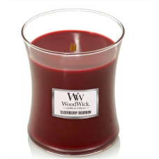 Ароматическая свеча c ароматом бурбона, фруктов и древесины Woodwick Medium Elderberry Bourbon - фото №1