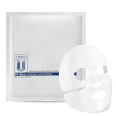 Гідрогелева маска подвійної дії для наповнення та сяйва шкіри Cu Skin vitamin u collagen hydro gel mask 34 г - фото №1