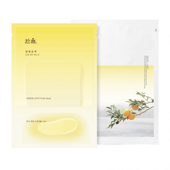 Зволожуюча маска для обличчя з юдзу Hanyul Yuja Oil Sheet Mask - фото №1