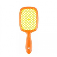 Гребінець для волосся помаранчевий з жовтим  Janeke 1830 Superbrush The Original Italian 1 шт - фото №1