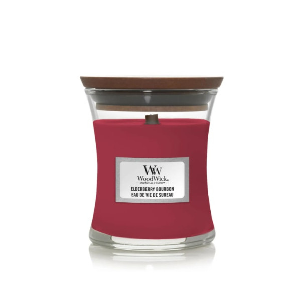 Ароматична свічка з ароматом бурбона, фруктів, деревини Woodwick Mini Elderberry Bourbon - фото №1
