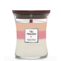 Ароматическая свеча с трехслойным ароматом  Woodwick Medium Trilogy Blooming Orchard 275 г - фото №1