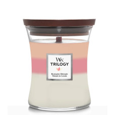 Ароматична свічка з тришаровим ароматом  Woodwick Medium Trilogy Blooming Orchard 275 г - фото №1