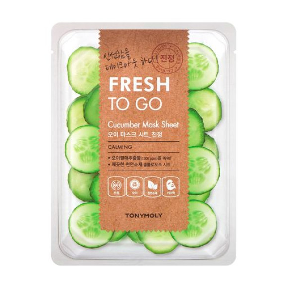 Маска тканинна для обличчя з огірком Tony Moly  Fresh To Go Pinea Cucumber Mask Sheet  - фото №1