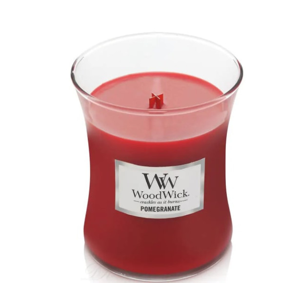Ароматична свічка з ароматом гранату та смородини Woodwick Mini Pomegranate - фото №1