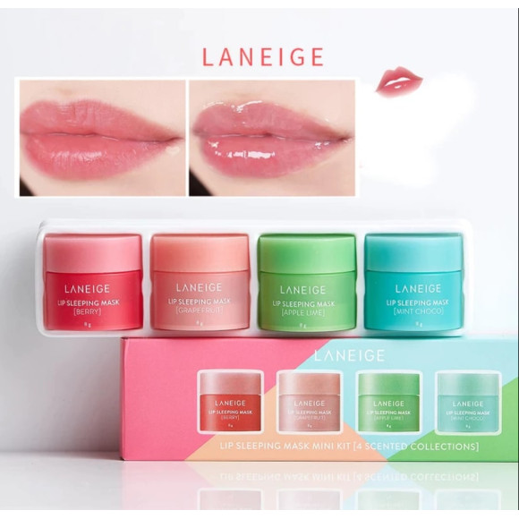 Набір масок для губ LANEIGE Lip Sleeping Mask Mini Kit 4*8 г - фото №1