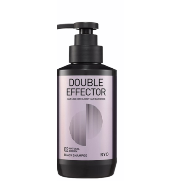 Шампунь проти випадіння для сивого волосся RYO Double Effector Black Shampoo 02 Natural Brown  310 мл - фото №1