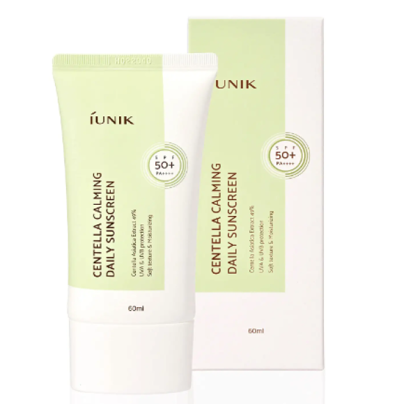 Сонцезахисний крем із екстрактом центели IUNIK Centella Calming Daily Moisture Sunscreen 60 мл - фото №1