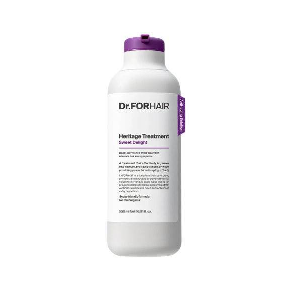 Зволожуюча маска-кондиціонер для тонкого волосся DR.FORHAIR Heritage Treatment Sweet Delight 500 мл - фото №1
