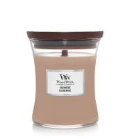 Ароматична свічка з ароматом айви, ірису та сандалу Woodwick Medium Cashmere 275 г - фото №1