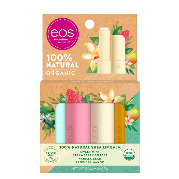 Набір бальзамів для губ EOS Organic Shea Stick Lip Balm Set 3 - фото №1