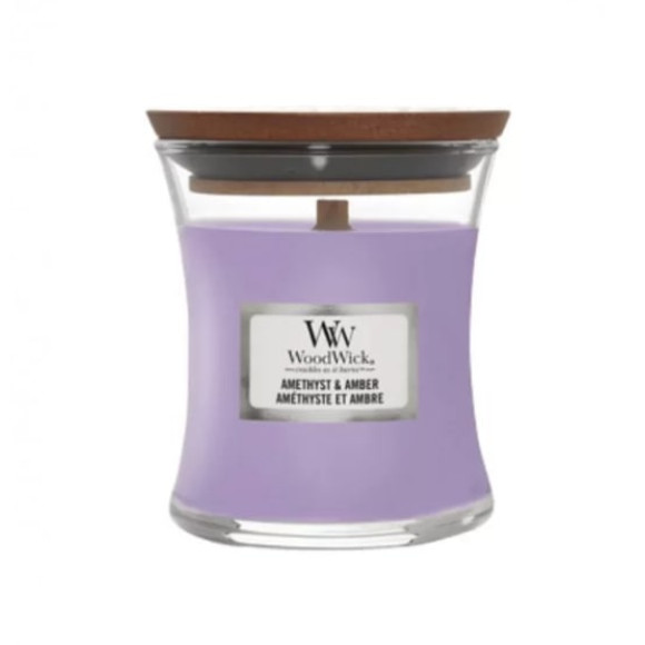 Ароматична свічка Woodwick Mini Amethyst & Amber 85 г - фото №1