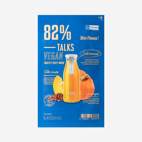 Заспокійлива маска для обличчя Missha Talks Vegan Squeeze Sheet Mask Skin Fitness - фото №1