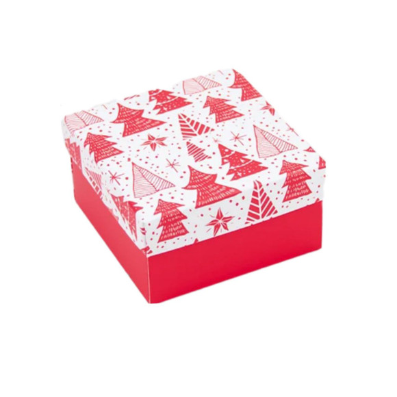 Коробка прямокутна "Ялинки святкові" Box Christmas trees - фото №1