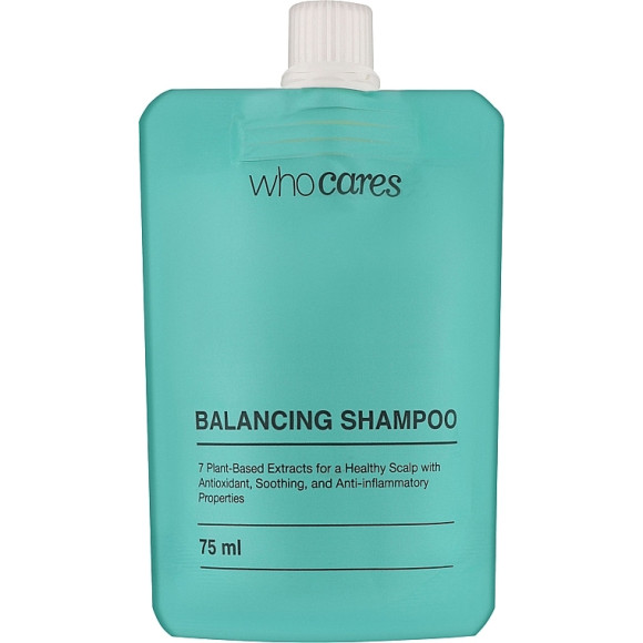 Шампунь безсульфатний Whocares Balancing Shampoo 75 ml - фото №1