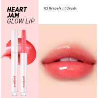 Сяючий блиск-помада в стіку Peripera Heart Jam Glow Lip 03 Grapefruit Crush 1.4 г - фото №1
