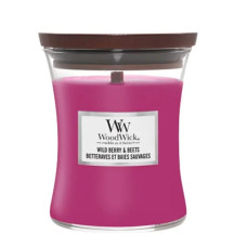 Ароматическая свеча с ароматом ягод, свёклы и апельсина Woodwick Medium Wild Berry & Beets - фото №1