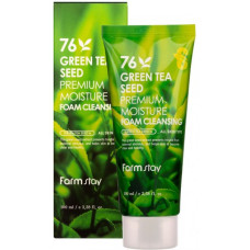 Пінка очищаюча з насінням зеленого чаю FarmStay Green Tea Seed Premium Moisture Foam Cleansing - фото №1