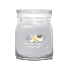 Ароматическая свеча Smoked Vanilla & Cashmere Medium Yankee Candle 368 г - фото №1
