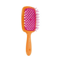 Гребінець для волосся помаранчевий з фіолеовим  Janeke 1830 Superbrush The Original Italian 1 шт - фото №1
