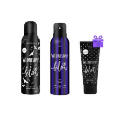 Набір пінки для душу Bilou & Wednesday Black Is My Happy та Дезодорант спрей Bilou & Wednesday Deodorant Spray No-Hug Zone - фото №1