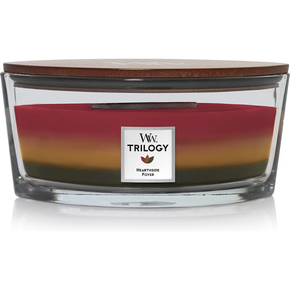 Ароматична свічка Woodwick Ellipse Trilogy Hearthside - фото №1