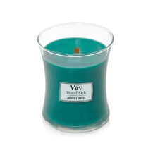 Ароматична свічка з ароматом ялівцю та шавлії Woodwick Medium Juniper & Spruce - фото №1