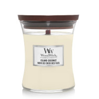 Ароматическая свеча с ароматом кокоса и ананаса Woodwick Medium Island Coconut 275 г - фото №1