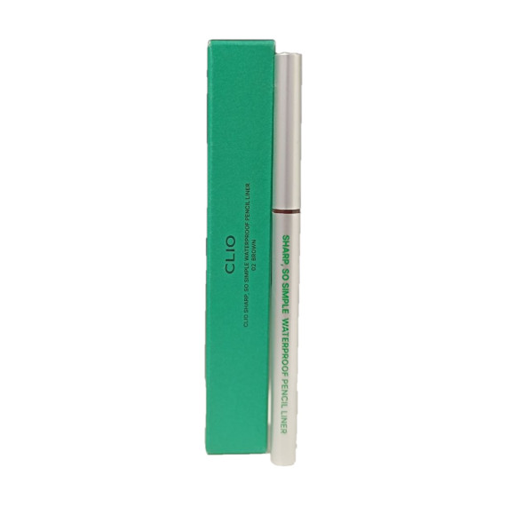 Водостійкий олівець для очей Clio Sharp So Simple Waterproof Pencil Liner 02 Brown 0,14г - фото №1