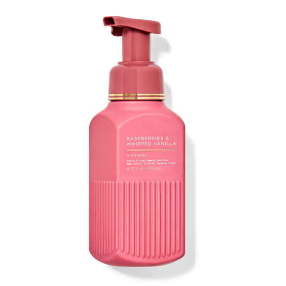 Рідке мило-пінка для рук Bath and Body Works Raspberries & Whipped Vanilla Hand Soap 259 мл - фото №1
