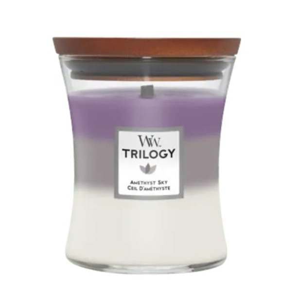 Ароматична свічка Woodwick Medium Trilogy Amethyst Sky  - фото №1
