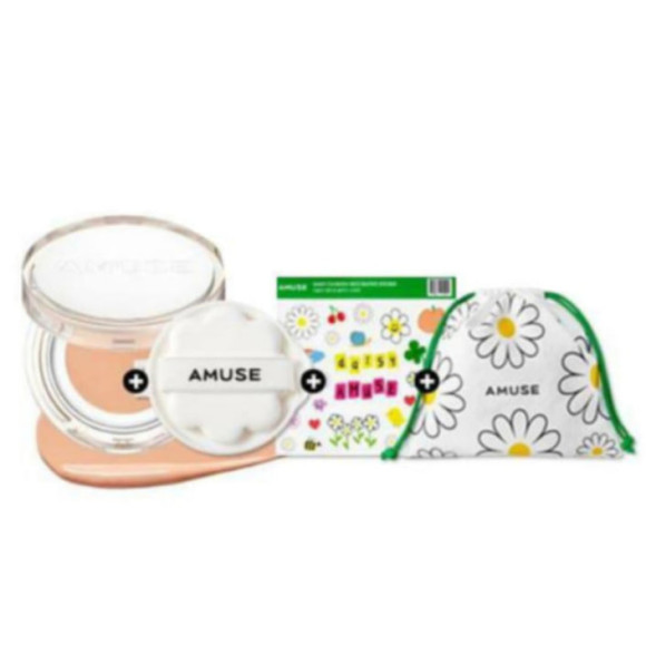Зволожуючий кушон із вологим фінішем Amuse Dew Jelly Vegan Cushion 01 Sonsoo SPF 38 PA+++ - фото №1