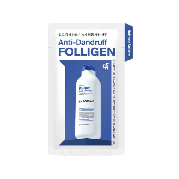 Шампунь проти лупи для ослабленого волосся  Dr.FORHAIR Folligen Anti-Dandruff Shampoo 10 мл - фото №1