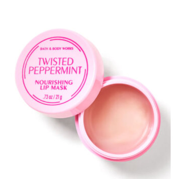 Живильна маска для губ Bath and body works Twisted Peppermint Nourishing Lip Mask  - фото №1